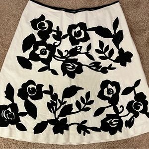 WHBM Floral A-Line Skirt